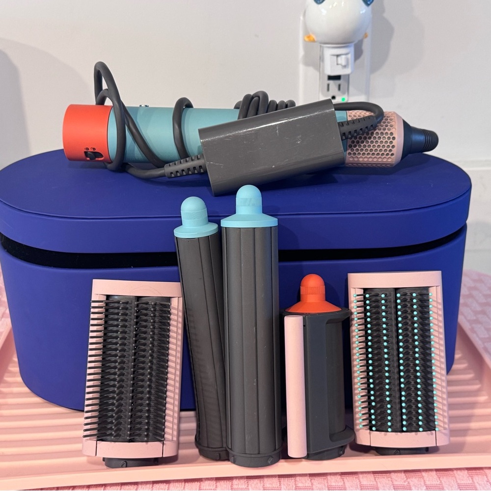 Dyson Hair Tools Set - Blue, Pink, Gray, Orange